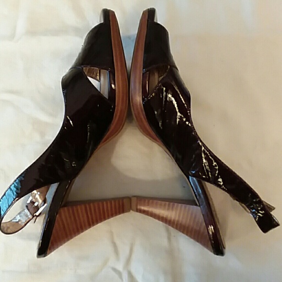 Sofft brown peep toe sling back platform h… - Picture 4 of 7